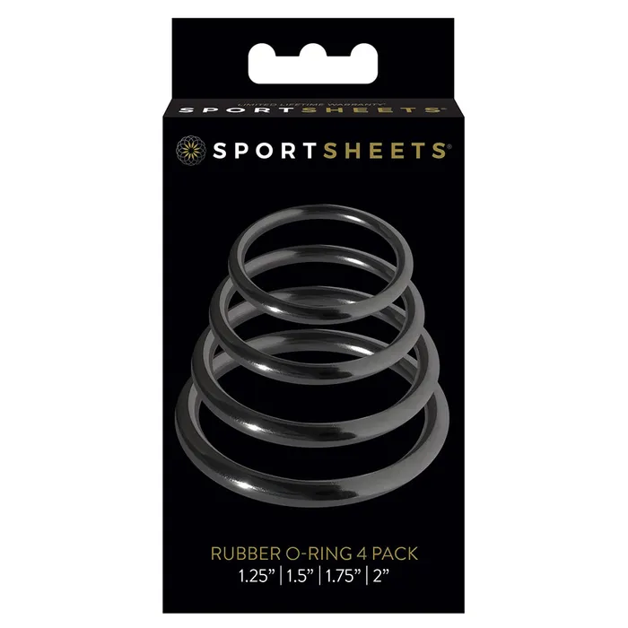 Sportsheets Rubber ORing 4 Pack Male Sex Toys