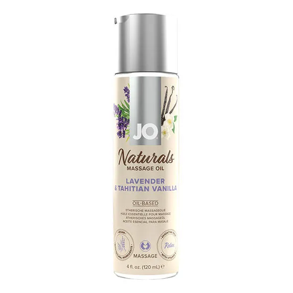 System JO Naturals Massage Oil Lavender Tahitian Vanilla 120 ml System JO Couples System JO Naturals Massage Oil Lavender Tahitian Vanilla 120 ml System JO Couples
