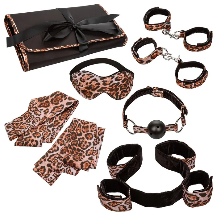 Unleashed Surrender Leopard Bondage Set CalExotics Couples