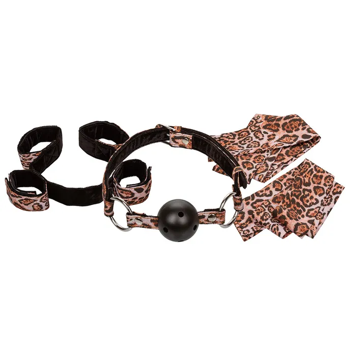 Unleashed Surrender Leopard Bondage Set CalExotics Couples