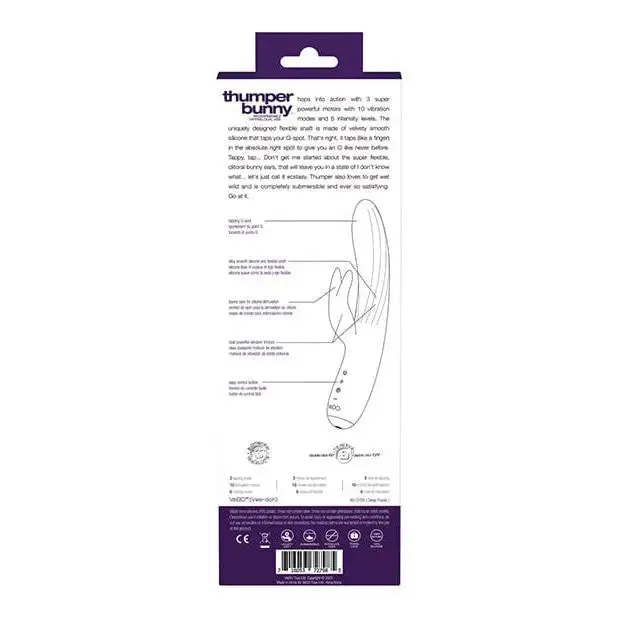 Vedo Thumper Bunny Rechargeable Dual Vibe VDO Vibrators Vedo Thumper Bunny Rechargeable Dual Vibe VDO Vibrators