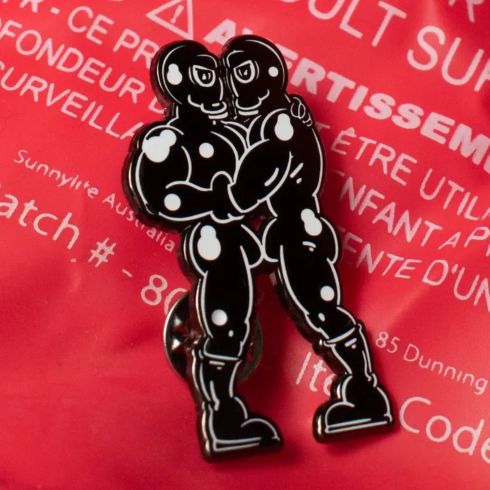 Vibrators Drone Duo Enaml Pin James Newland Illustration