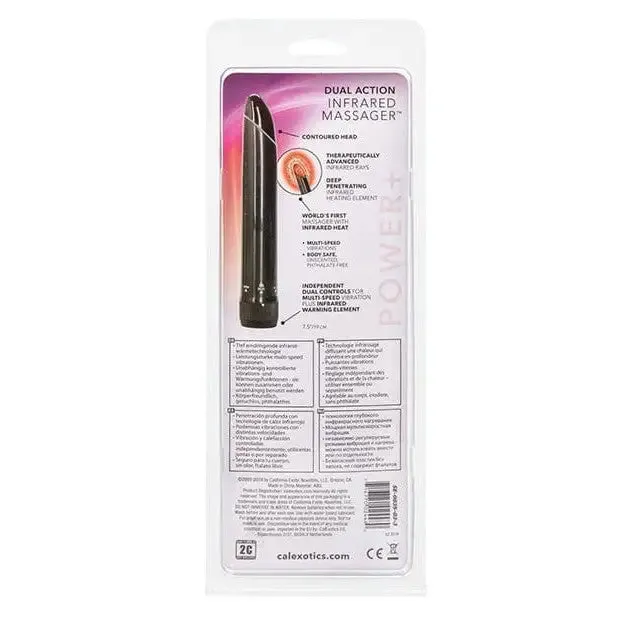 Vibrators Dual Action Infra Red Massager Multi Speed Black CalExotics Vibrators Dual Action Infra Red Massager Multi Speed Black CalExotics