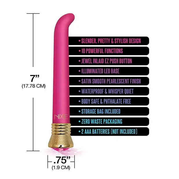Vibrators Global Novelties LLC Nixie Mystic Wave Satin GSpot Vibe Pink Tourmaline Vibrators Global Novelties LLC Nixie Mystic Wave Satin GSpot Vibe Pink Tourmaline