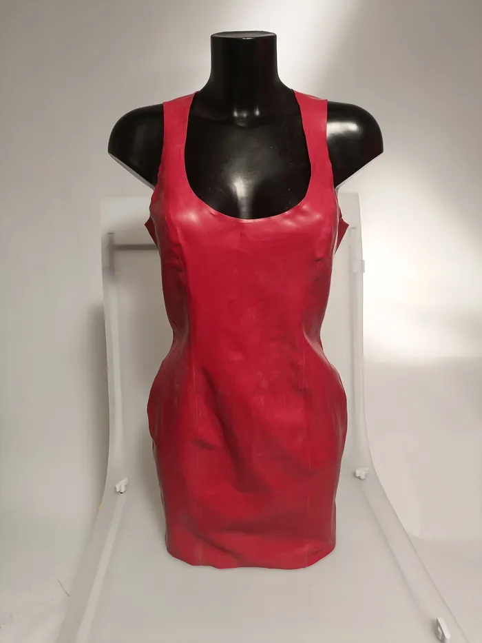 Vibrators HonourSkintwocom Clearance Latex Vest Dress In Red Size L