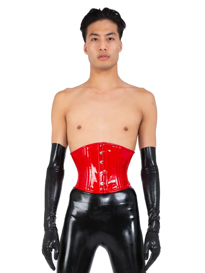 Vibrators HonourSkintwocom Red PVC Underbust Corset