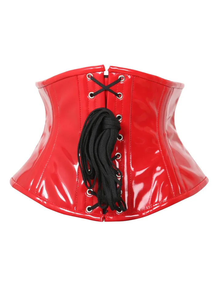 Vibrators HonourSkintwocom Red PVC Underbust Corset