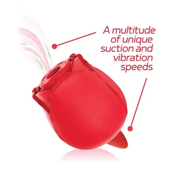 Vibrators Wild Rose Tongue Vibrator Red Icon Brands INC Vibrators Wild Rose Tongue Vibrator Red Icon Brands INC