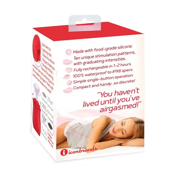Vibrators Wild Rose Tongue Vibrator Red Icon Brands INC Vibrators Wild Rose Tongue Vibrator Red Icon Brands INC
