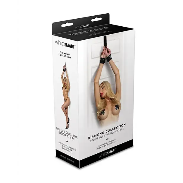 Vibrators XGEN Products Whipsmart Diamond Over The Door Cuffs Blue