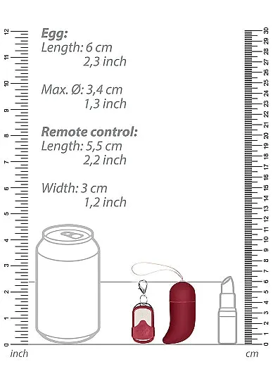 Wireless Vibrating GSpot Egg Medium Red HonourSkintwocom Vibrators
