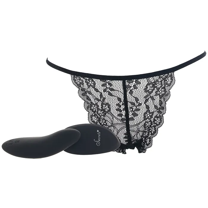 XGen Anal Black Lace Bikini Remote Panty Vibe XL