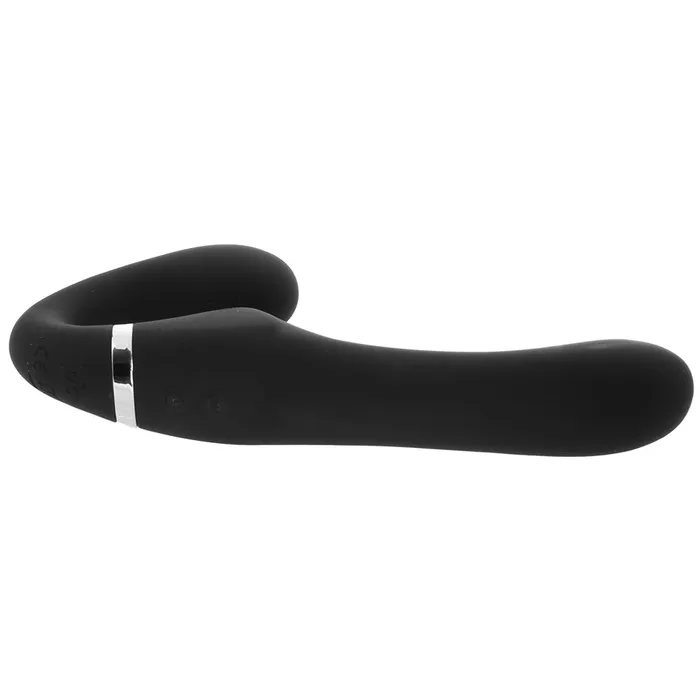 XR Brands Female Sex Toys Strap U Mighty Rider Strapless StrapOn Vibe in Black