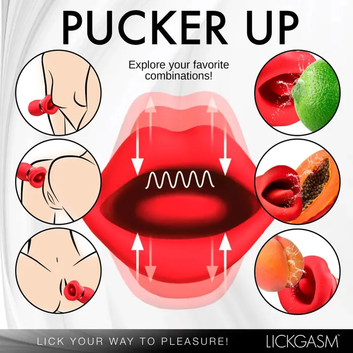 XR Brands Kiss Me More Kissing Sucking And Vibrating Clitoral Stimulator Female Sex Toys