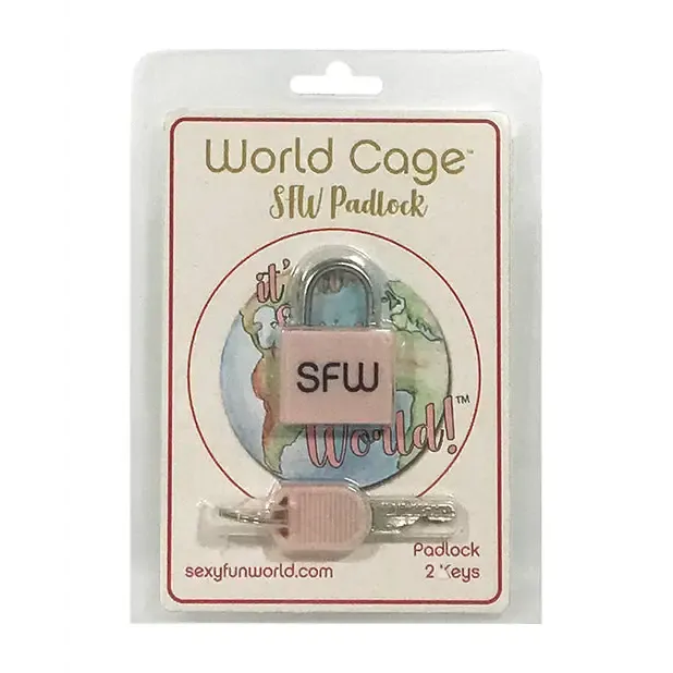 Yates Custom LLC Male Sex Toys World Cage Sfw Padlock W2 Keys