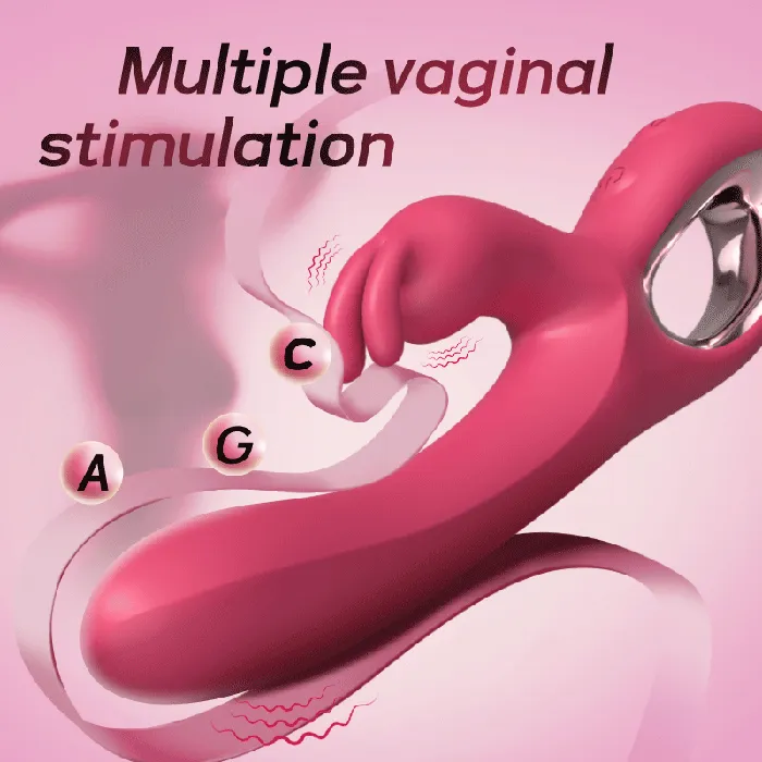 Amovibe G spot Rabbit Vibrator with Dual Motors Female Sex Toys