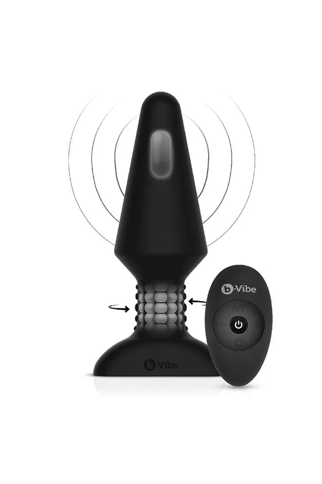 Anal BVibe bVibe Rimming XL Vibrating Butt Butt Plug with Remote Control Black Anal BVibe bVibe Rimming XL Vibrating Butt Butt Plug with Remote Control Black