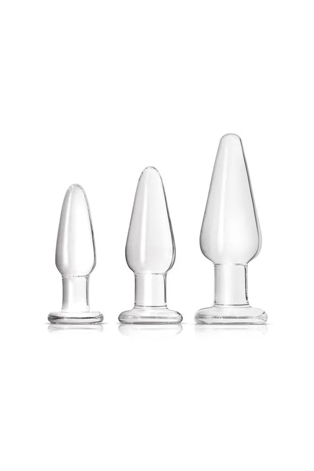 Anal NS Novelties Crystal Tapered Anal Trainer Kit Clear NS Novelties