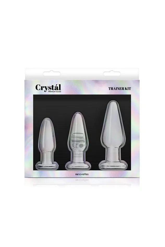 Anal NS Novelties Crystal Tapered Anal Trainer Kit Clear NS Novelties