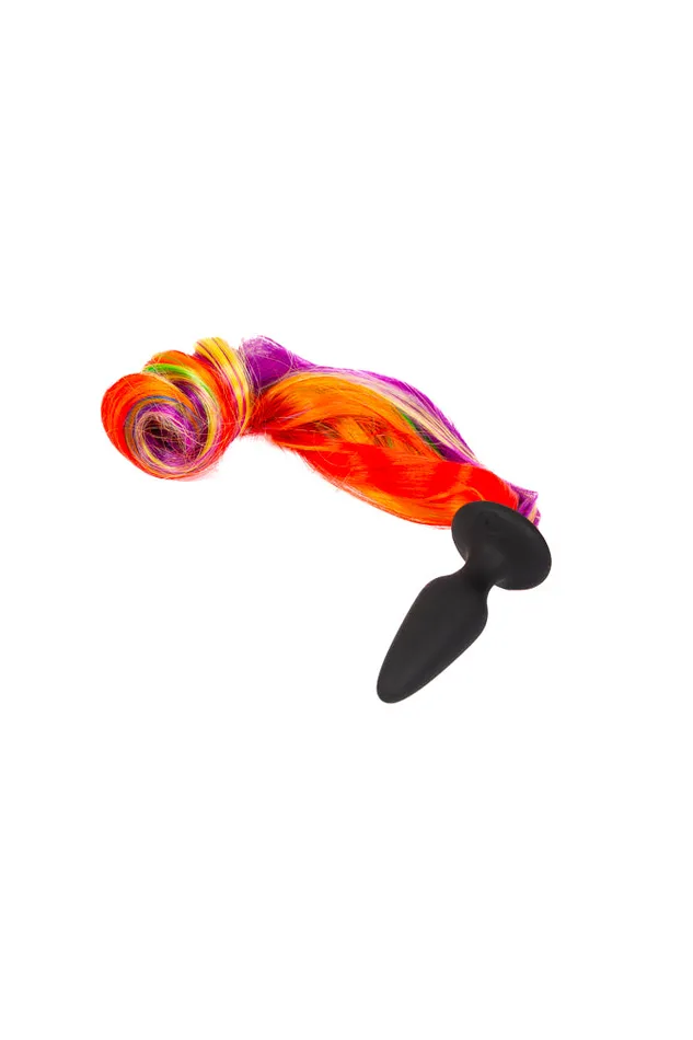 Anal NS Novelties NS Novelties UnicornTails Rainbow Tail Plug Black