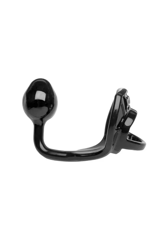 Anal Perfect Fit Perfect Fit Armour Tug Lock Cock Ring Plug Black