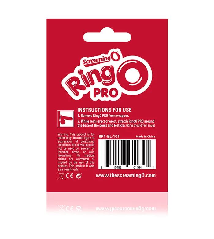 Anal Screaming O RingO Pro Large Black by ScreamingO