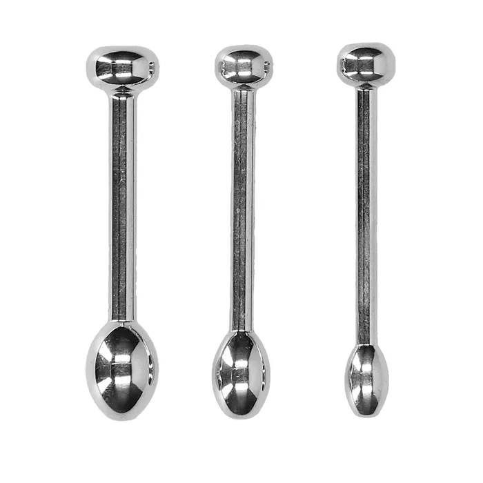 Anal Shots Toys Shots Ouch Urethral Stainless Steel Plug Set 3 Pack
