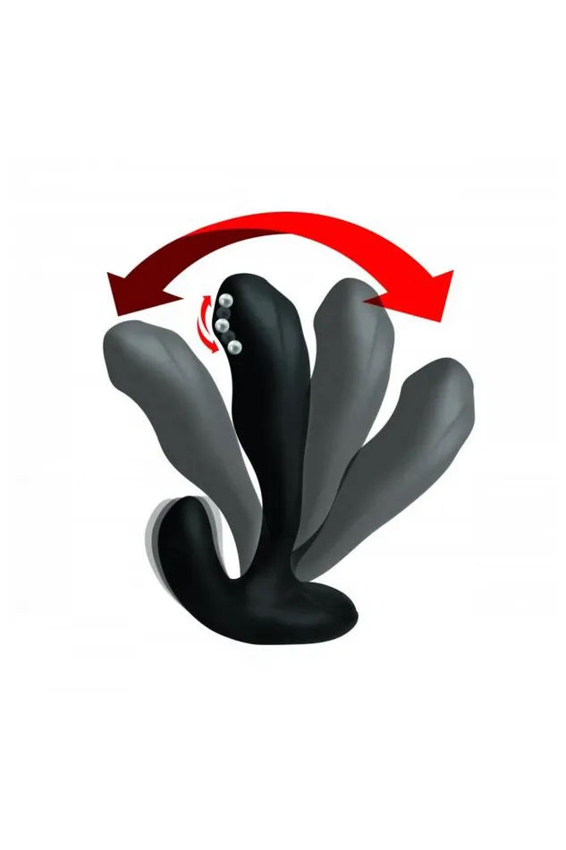 Anal XR Brands XR Brands AlphaPro 7X PBender Prostate Massager Black