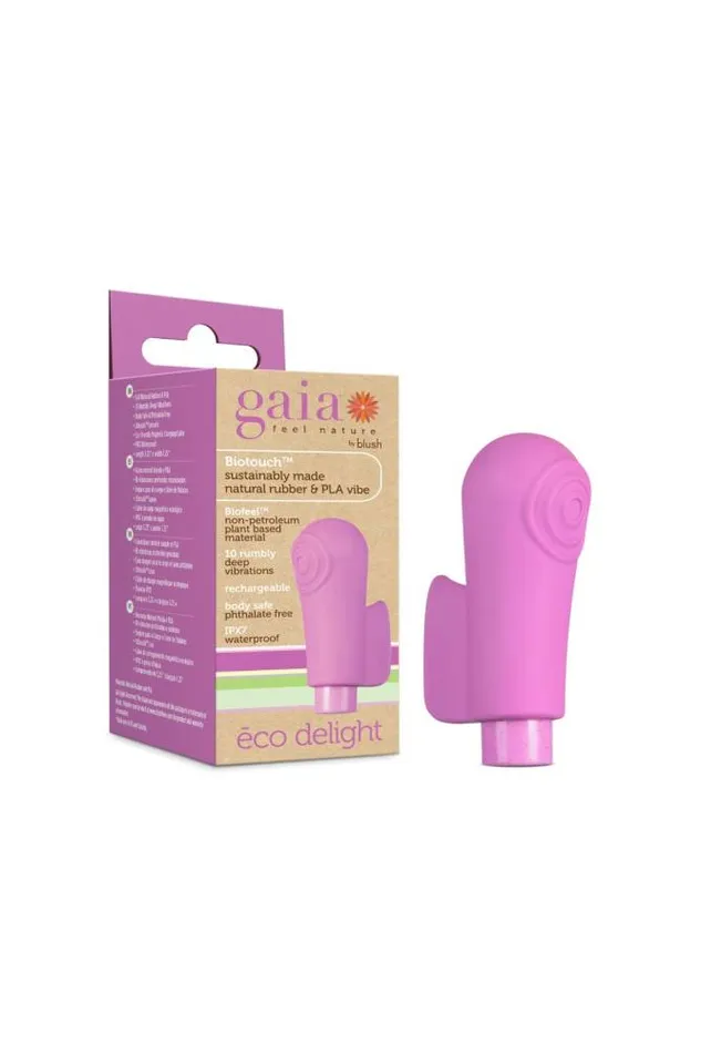 Blush Novelties Gaia Eco Delight Finger Vibrator Lavender Blush Vibrators