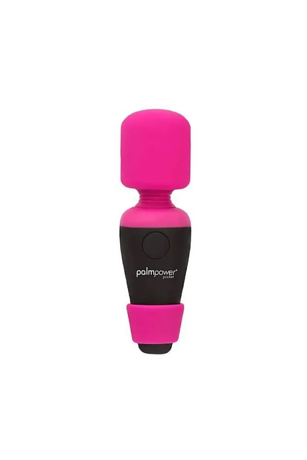 BMS Vibrators PalmPower Pocket Rechargeable Mini Massage Wand PinkBlack