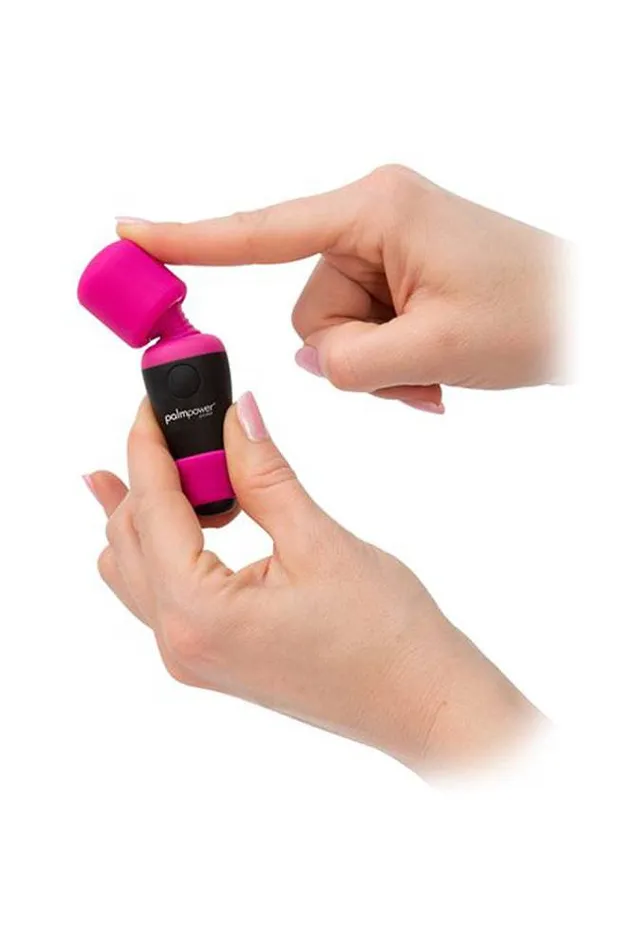 BMS Vibrators PalmPower Pocket Rechargeable Mini Massage Wand PinkBlack