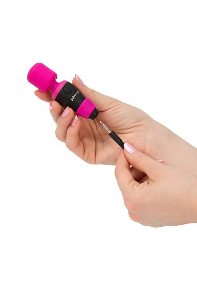 BMS Vibrators PalmPower Pocket Rechargeable Mini Massage Wand PinkBlack