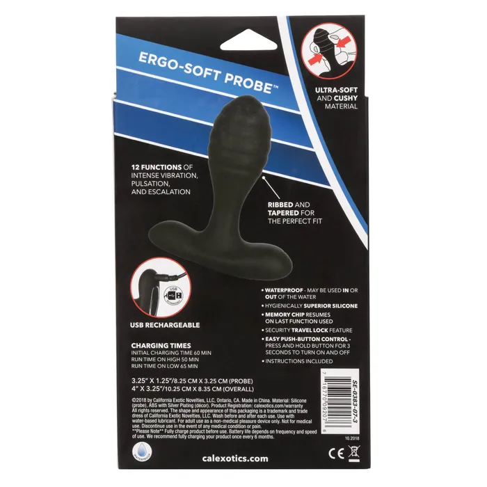 Cal Exotics Eclipse UltraSoft Anal Probe Black Cal Exotics Anal