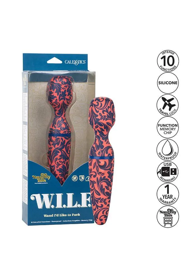 Cal Exotics Naughty Bits WILF Wand Id Like to Fuck Massage Wand Cal Exotics Vibrators