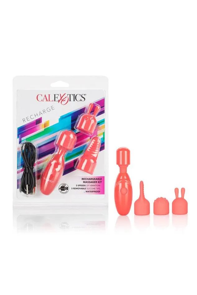 Cal Exotics Rechargeable Massager Kit Coral Cal Exotics Female Sex Toys