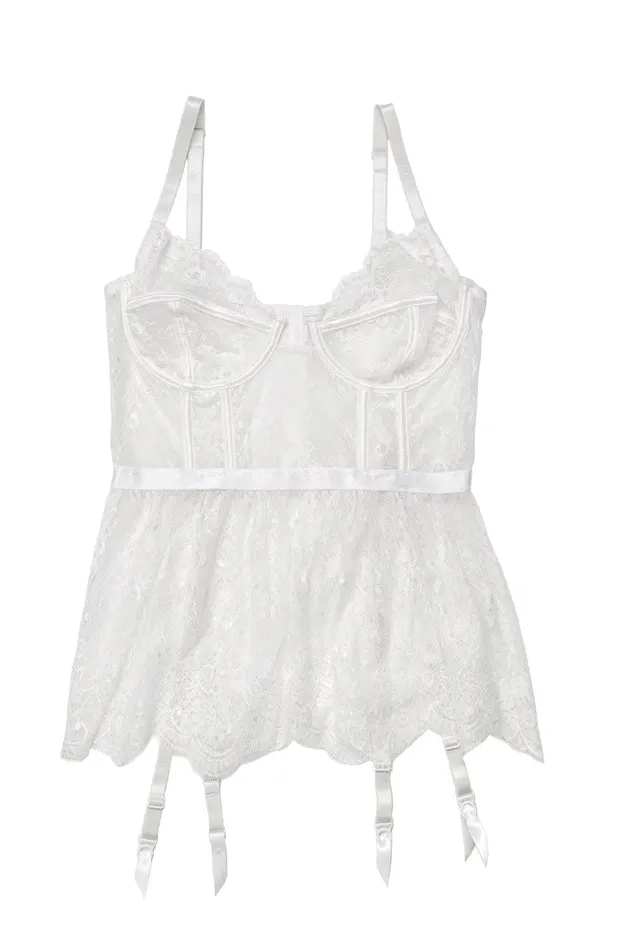 Coquette Coquette 7215 Peplum Bustier White Vibrators
