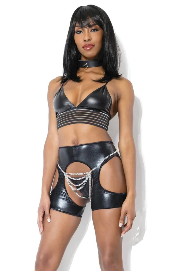 Coquette D9371 Forever Matte Elastic Bralette Black OS Coquette Anal