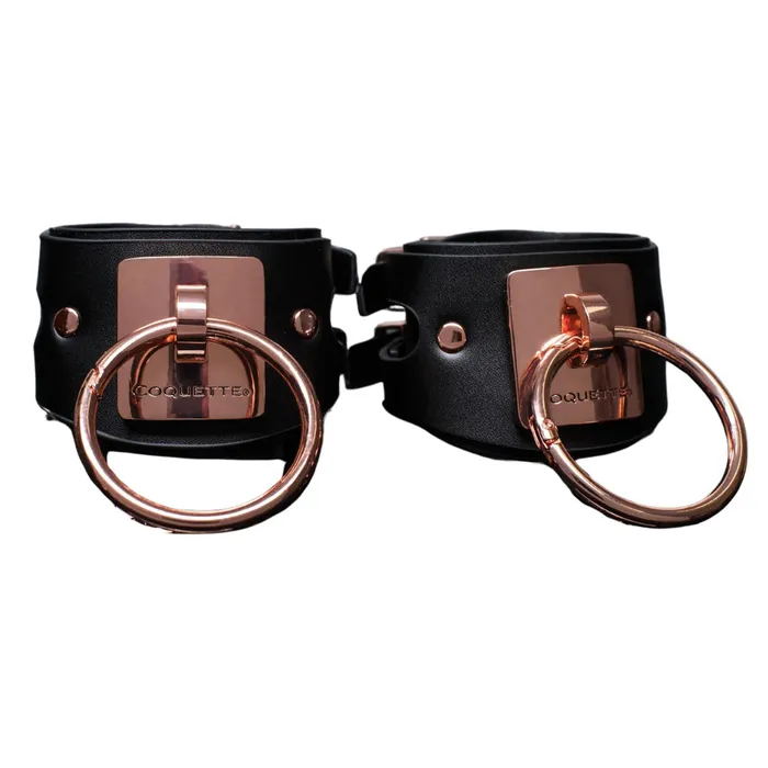 Coquette Vegan Leather Handcuffs Black Coquette Restraints