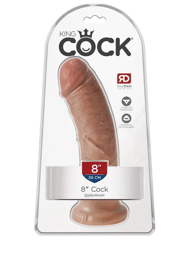 Dildos Pipedream Pipedream King Cock Ultra Realistic Dildo 8 inch Assorted Colors