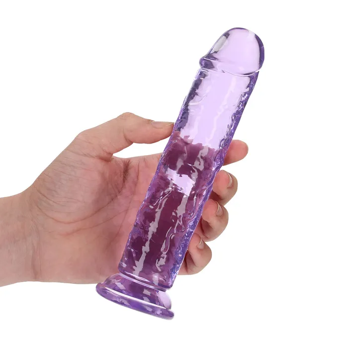 Dildos Shots Real Rock Crystal Clear 7 Inch Dildo Purple Shots Toys