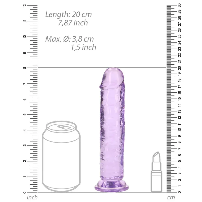 Dildos Shots Real Rock Crystal Clear 7 Inch Dildo Purple Shots Toys