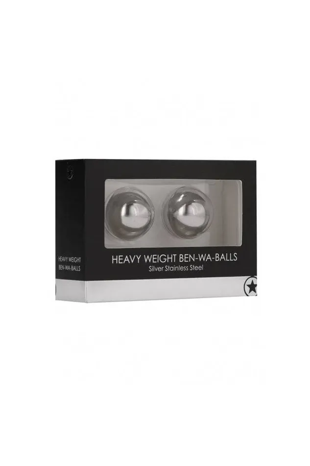 Dildos Shots Toys Ouch by Shots Toys Heavy Weight Ben Wa Balls Silver