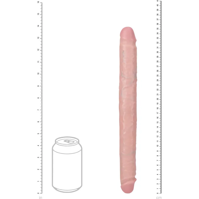 Dildos Shots Toys Shots Real Rock Straight Slim 14 Inch Double Dildo Light
