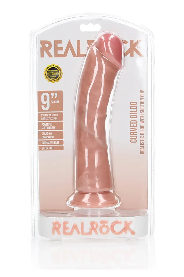 Dildos Shots Toys Shots Toys RealRock 9 inch Curved Dildo Various Colors