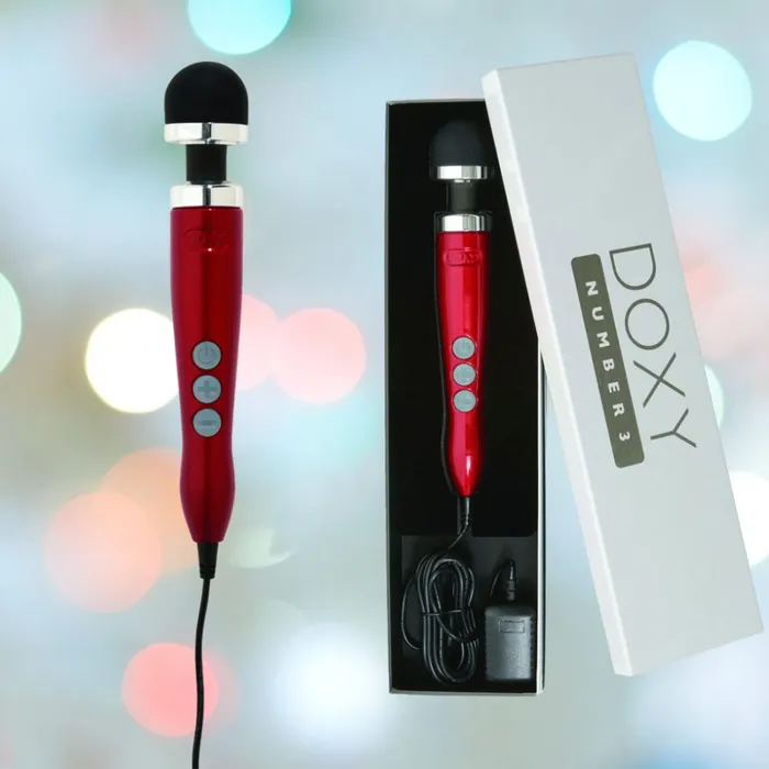 Doxy Die Cast 3 Wand Massager Candy Red Doxy Vibrators