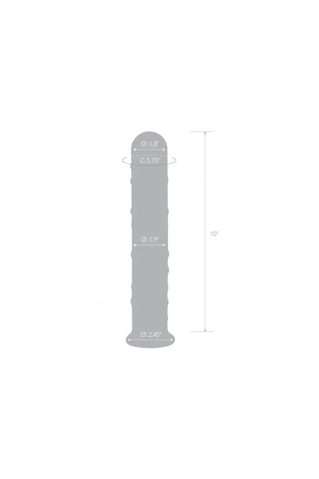 Electric Eel Dildos Gls Extra Large 10 Textured Glass Dildo Clear