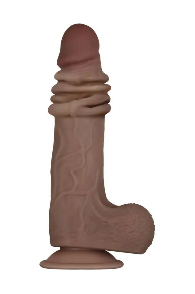 Evolved Flex Skin Poseable Dildo 9 Inch Dark Evolved Dildos