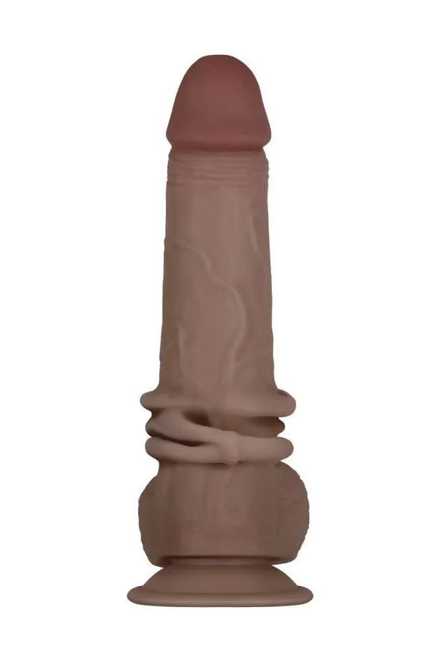 Evolved Flex Skin Poseable Dildo 9 Inch Dark Evolved Dildos