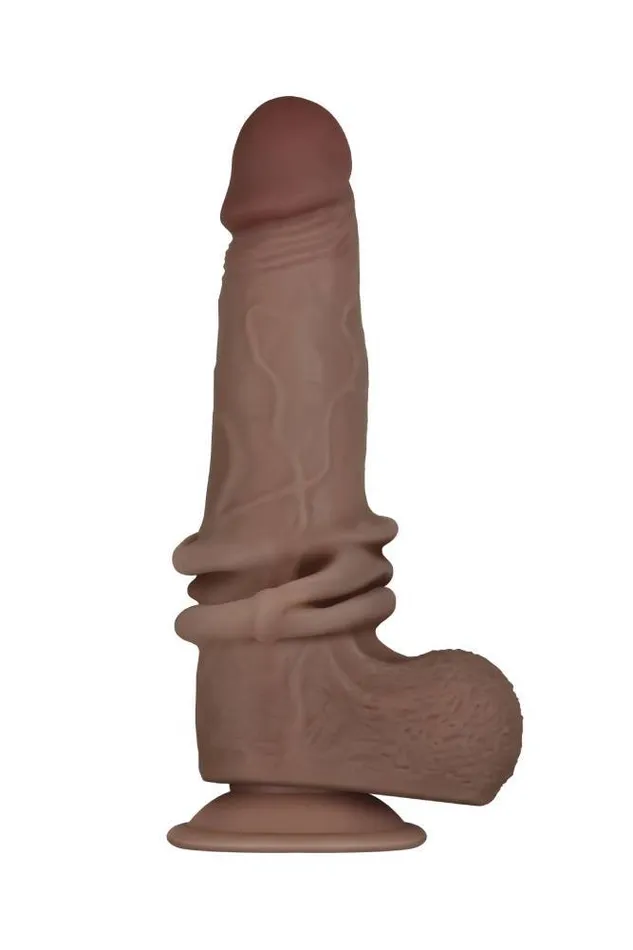 Evolved Flex Skin Poseable Dildo 9 Inch Dark Evolved Dildos