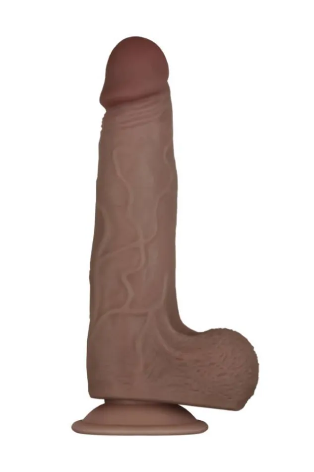 Evolved Flex Skin Poseable Dildo 9 Inch Dark Evolved Dildos